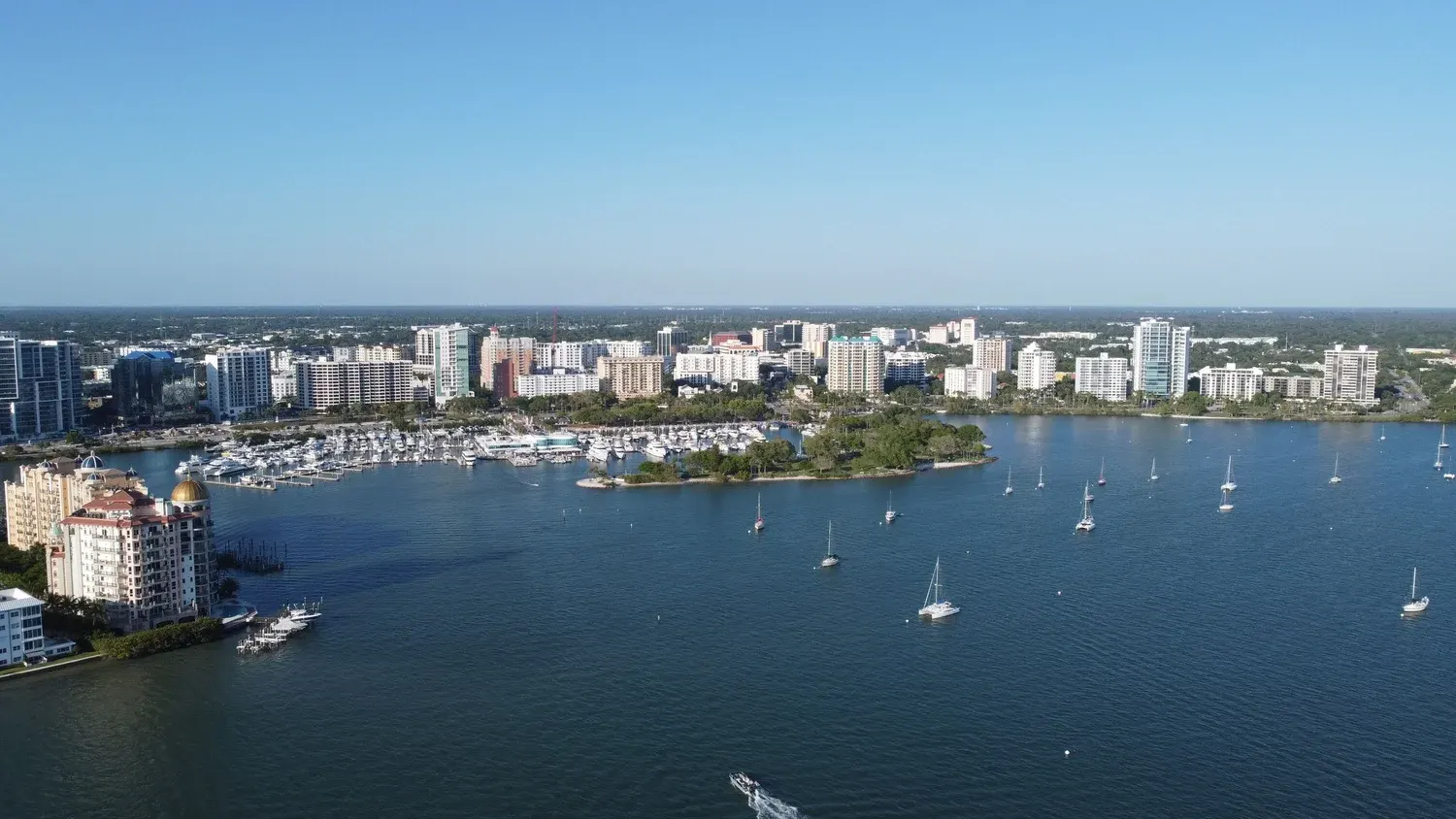 Aerial view of the Gulf Coast shoreline near Boca Grande